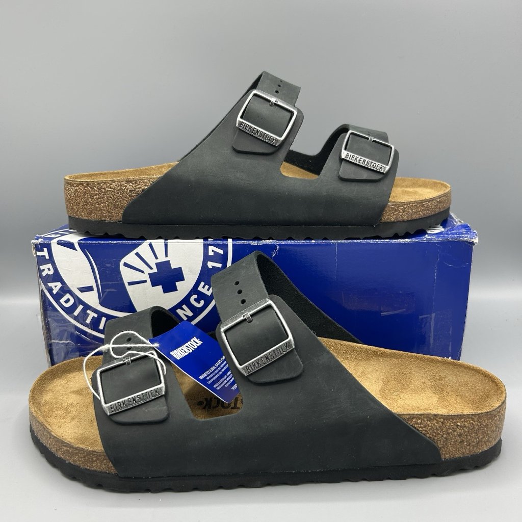 Birkenstock Arizona Soft Footbed Oiled Leather Black Women Sandals